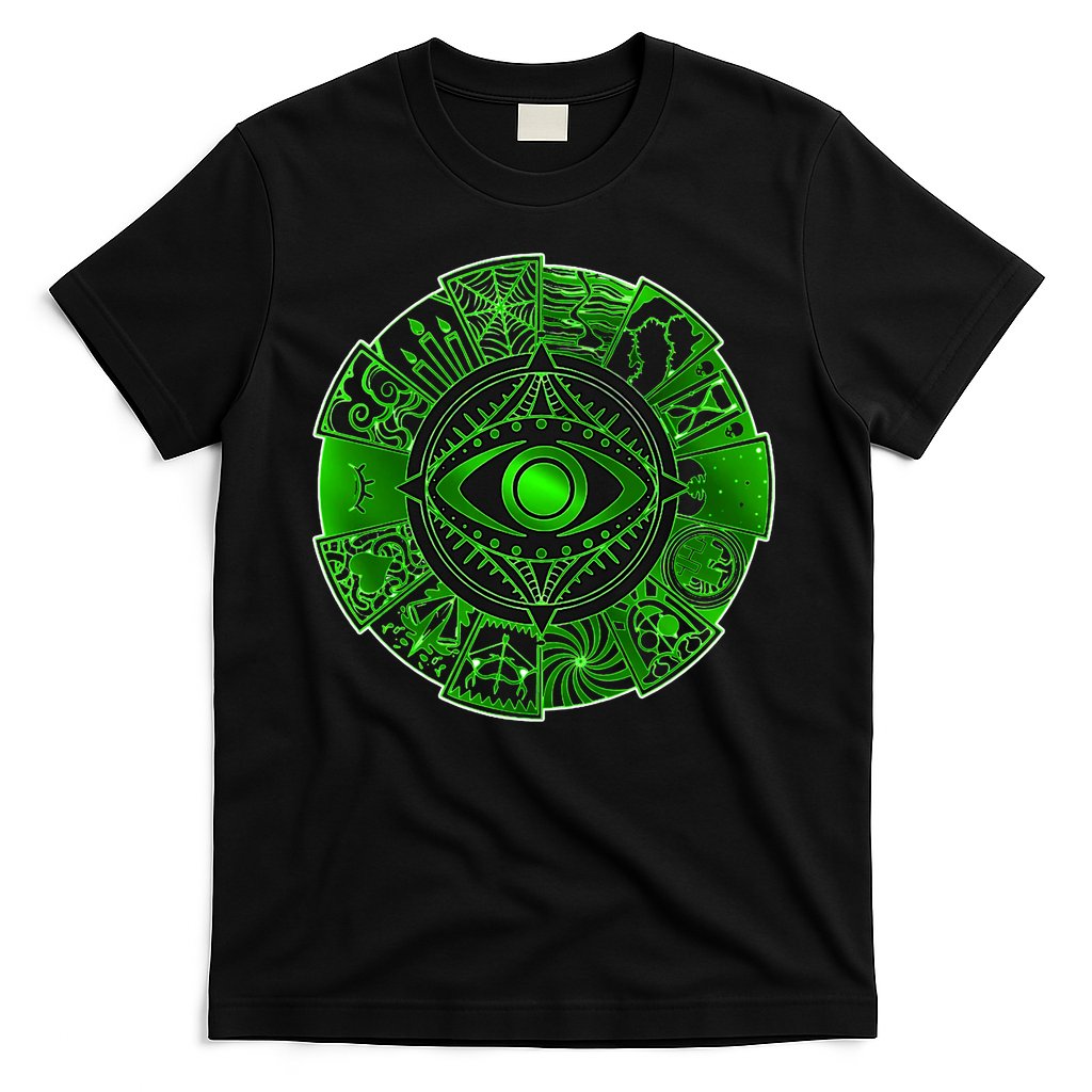 15 Fears Wheel Evil Green Eye T-Shirt