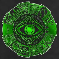15 Fears Wheel Evil Green Eye 11oz C Handle Ceramic Mug