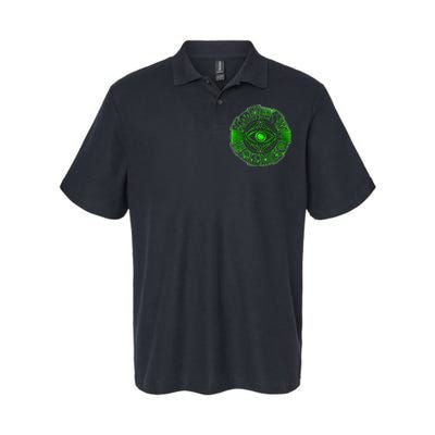 15 Fears Wheel Evil Green Eye Softstyle Adult Sport Polo