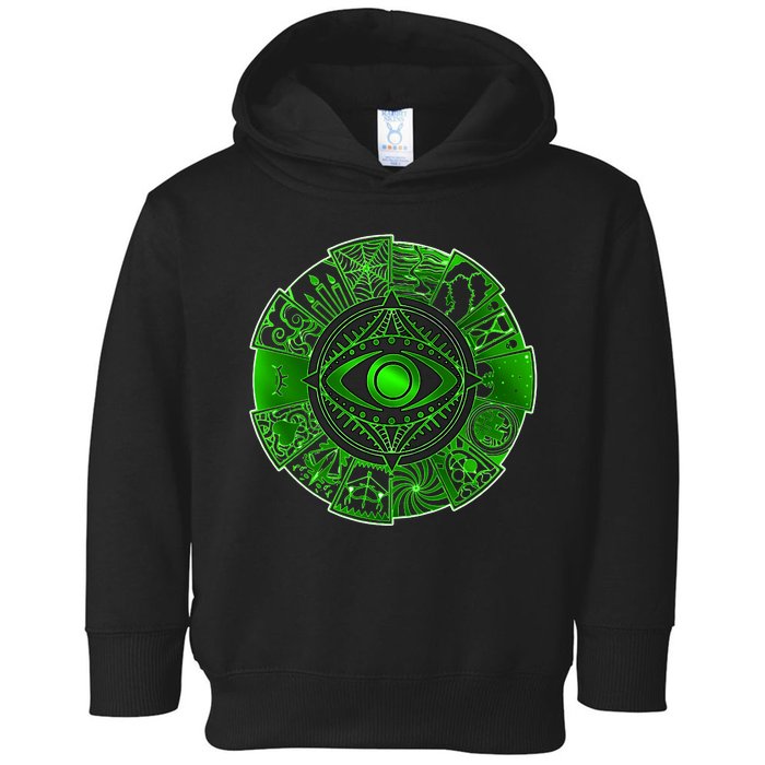 15 Fears Wheel Evil Green Eye Toddler Hoodie