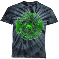 15 Fears Wheel Evil Green Eye Kids Tie-Dye T-Shirt