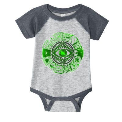 15 Fears Wheel Evil Green Eye Infant Baby Jersey Bodysuit