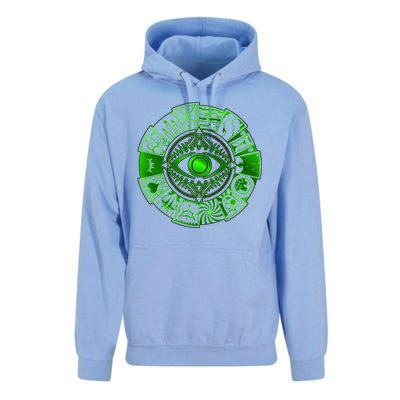 15 Fears Wheel Evil Green Eye Unisex Surf Hoodie