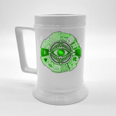 15 Fears Wheel Evil Green Eye Beer Stein