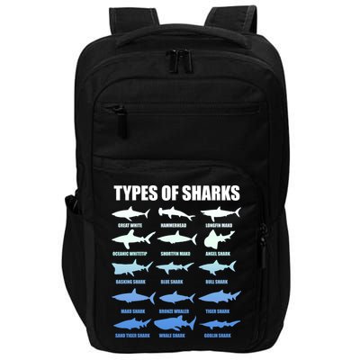 15 Types of Sharks Impact Tech Backpack