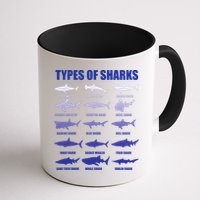 15 Types of Sharks Mug
