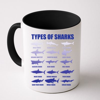 15 Types of Sharks Mug
