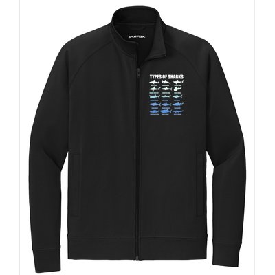 15 Types of Sharks Stretch Full-Zip Cadet Jacket