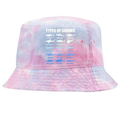 15 Types of Sharks Tie-Dyed Bucket Hat