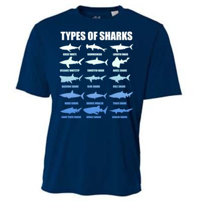 15 Types of Sharks Cooling Performance Crew T-Shirt