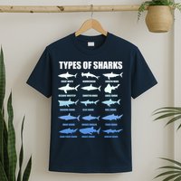 15 Types of Sharks T-Shirt