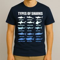 15 Types of Sharks T-Shirt