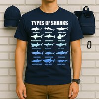 15 Types of Sharks T-Shirt