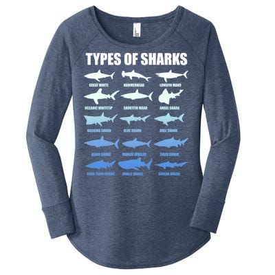 15 Types of Sharks Women's Perfect Tri Tunic Long Sleeve Shirt