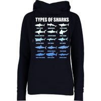 15 Types of Sharks Womens Funnel Neck Pullover Hood