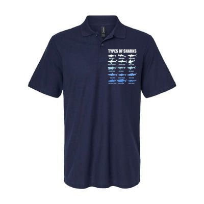 15 Types of Sharks Softstyle Adult Sport Polo