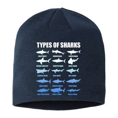 15 Types of Sharks Sustainable Beanie