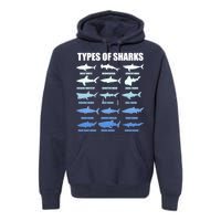 15 Types of Sharks Premium Hoodie