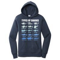 15 Types of Sharks Women's Pullover Hoodie