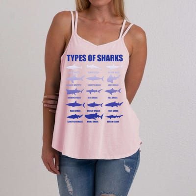 15 Types of Sharks Women's Strappy Tank