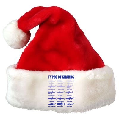 15 Types of Sharks Premium Christmas Santa Hat