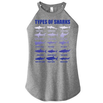 15 Types of Sharks Women's Perfect Tri Rocker Tank