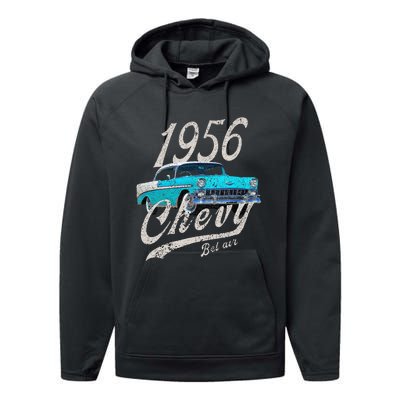 1956 56 90s Bel Air Blue Performance Fleece Hoodie