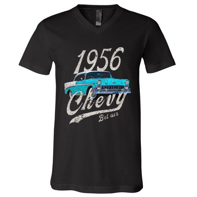 1956 56 90s Bel Air Blue V-Neck T-Shirt