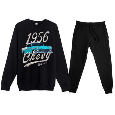 1956 56 90s Bel Air Blue Premium Crewneck Sweatsuit Set