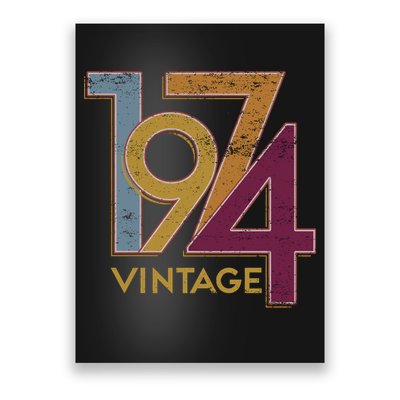 1974 50th Birthday Happy Birthday Vintage Poster