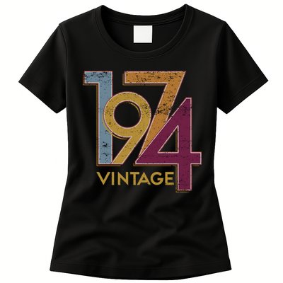 1974 50th Birthday Happy Birthday Vintage Womens T-Shirt