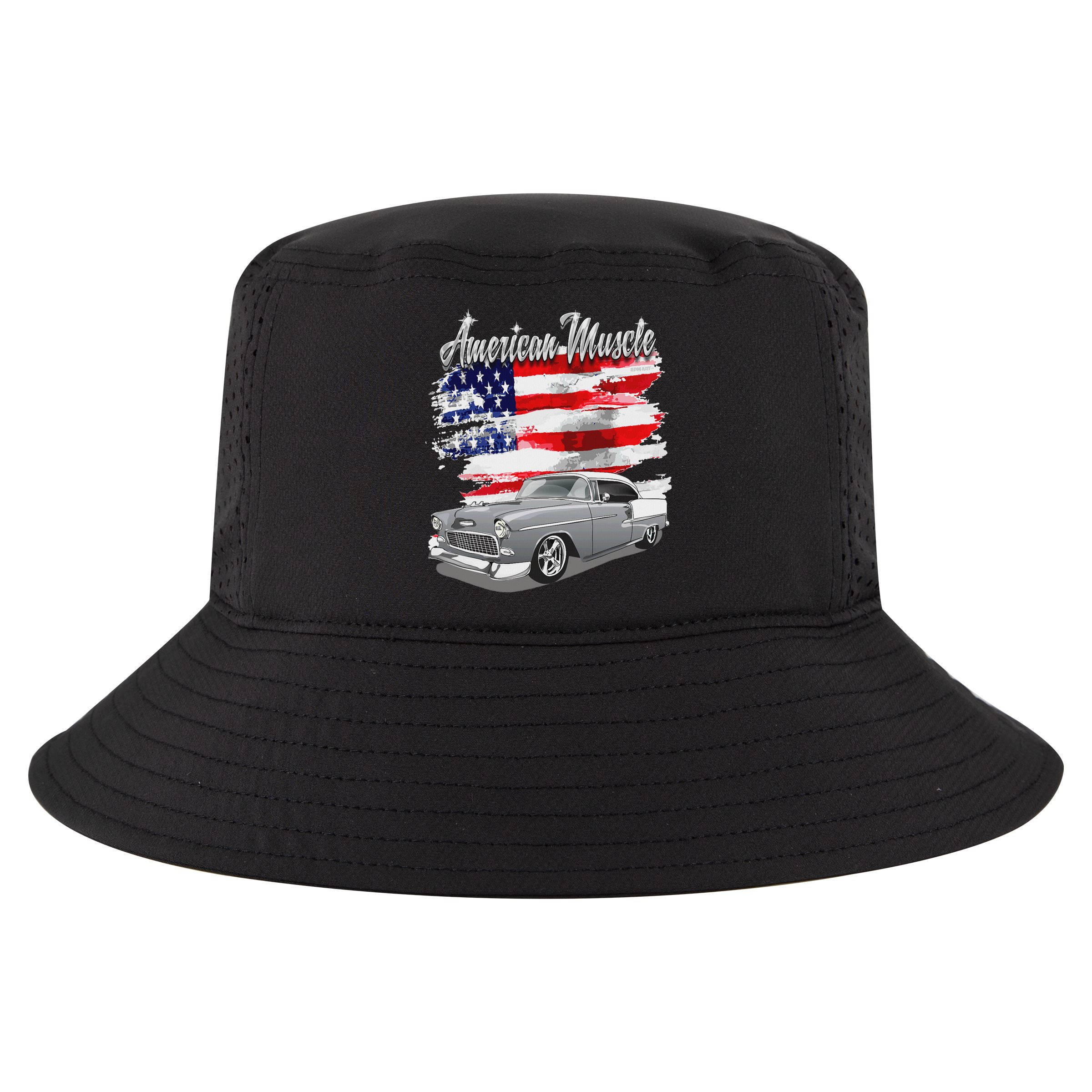 1955 55 Bel Air Classic Vintage Muscle Car Cool Comfort Performance Bucket Hat