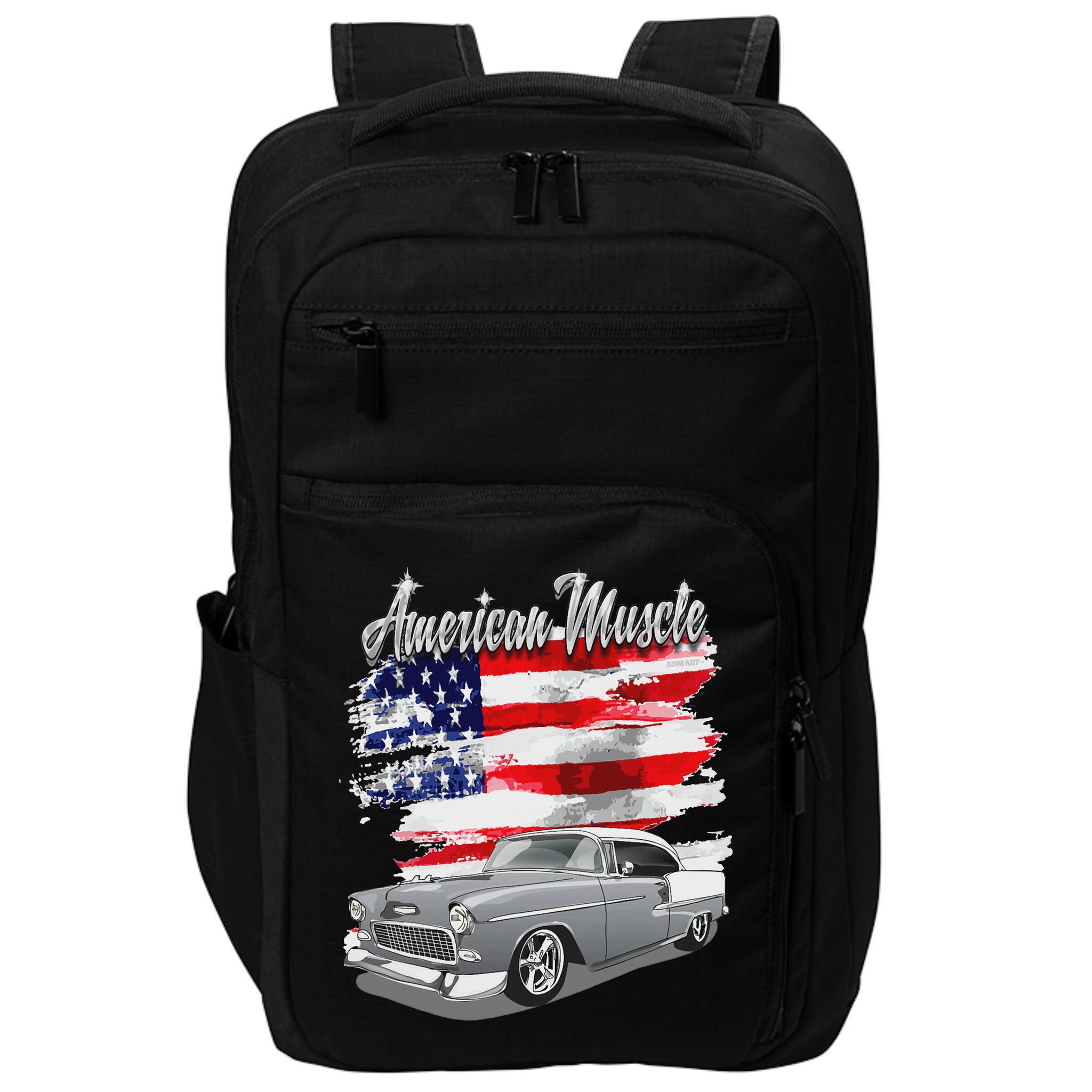 1955 55 Bel Air Classic Vintage Muscle Car Impact Tech Backpack