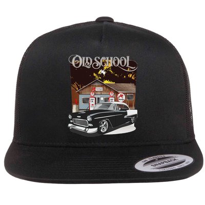 1955 55 Bel Air Classic Vintage Muscle Car Old School Flat Bill Trucker Hat