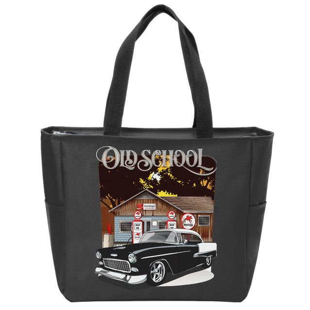 1955 55 Bel Air Classic Vintage Muscle Car Old School Zip Tote Bag