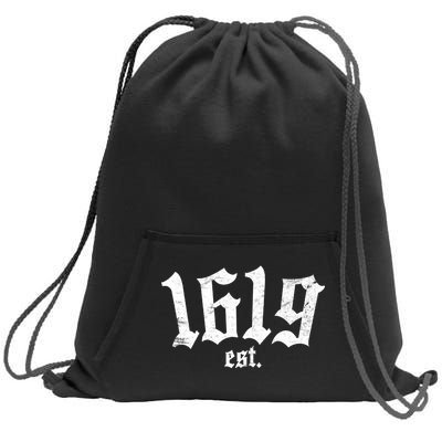 1619 Established African American Vintage Sweatshirt Cinch Pack Bag