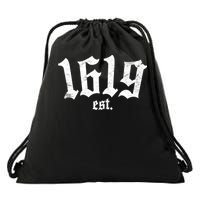 1619 Established African American Vintage Drawstring Bag