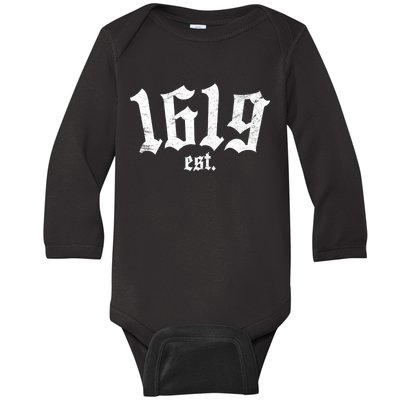 1619 Established African American Vintage Baby Long Sleeve Bodysuit