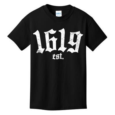 1619 Established African American Vintage Kids T-Shirt