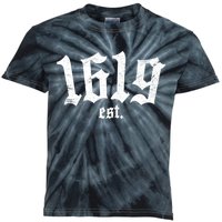 1619 Established African American Vintage Kids Tie-Dye T-Shirt