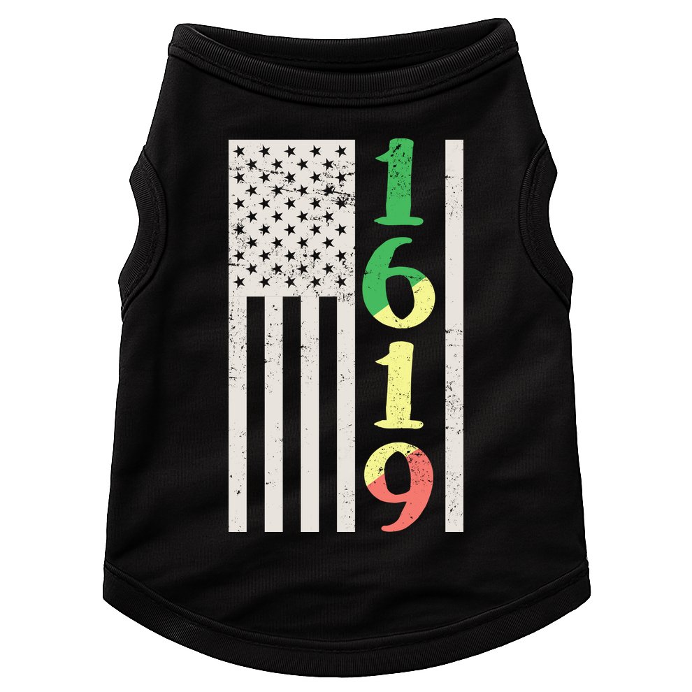 1619 Our Ancestors African American Pride Flag Doggie Tank