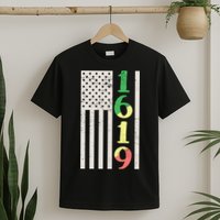 1619 Our Ancestors African American Pride Flag T-Shirt