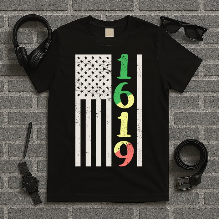 1619 Our Ancestors African American Pride Flag T-Shirt