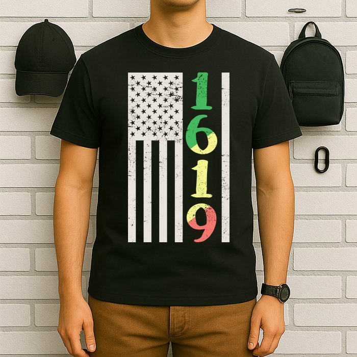 1619 Our Ancestors African American Pride Flag T-Shirt