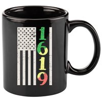 1619 Our Ancestors African American Pride Flag 11oz C Handle Ceramic Mug