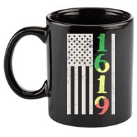 1619 Our Ancestors African American Pride Flag 11oz C Handle Ceramic Mug