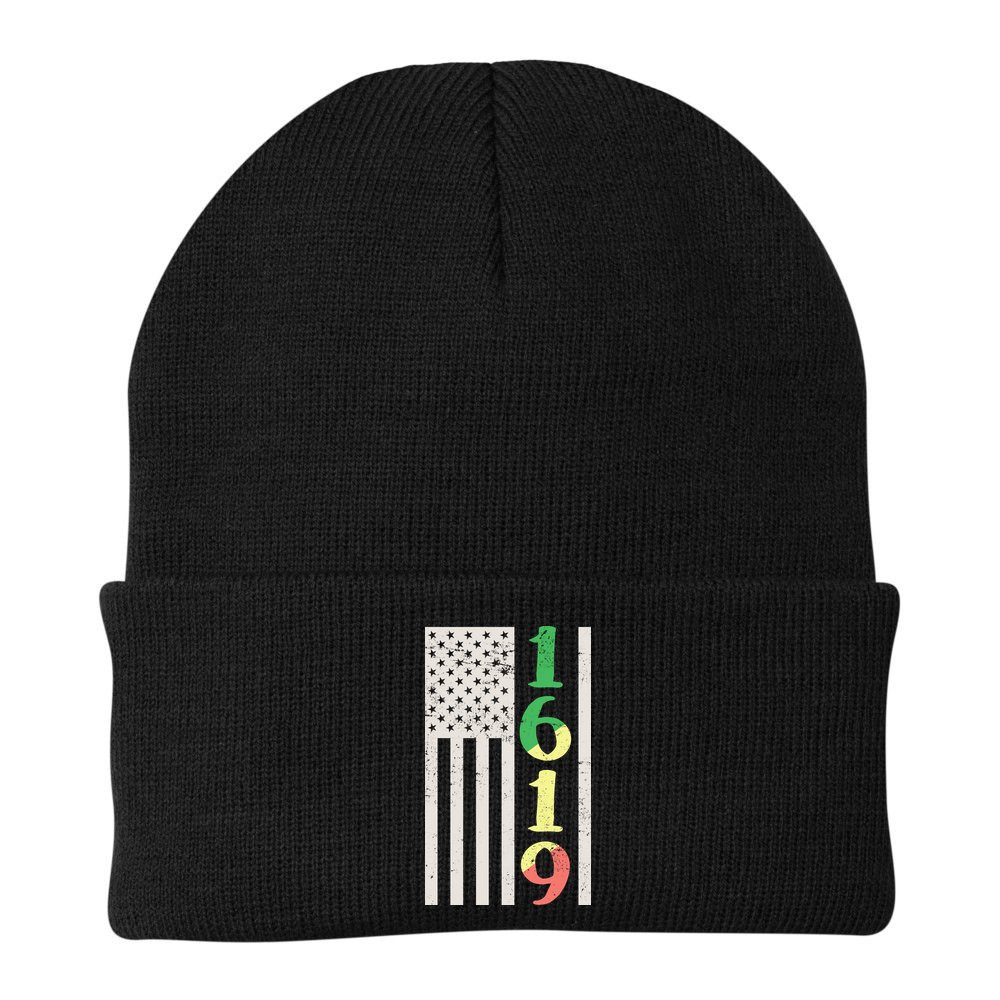 1619 Our Ancestors African American Pride Flag Beanie