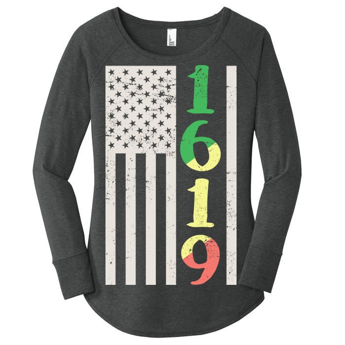 1619 Our Ancestors African American Pride Flag Women's Perfect Tri Tunic Long Sleeve Shirt