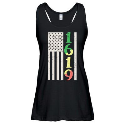 1619 Our Ancestors African American Pride Flag Ladies Essential Flowy Tank