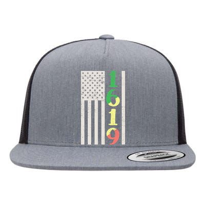 1619 Our Ancestors African American Pride Flag Flat Bill Trucker Hat